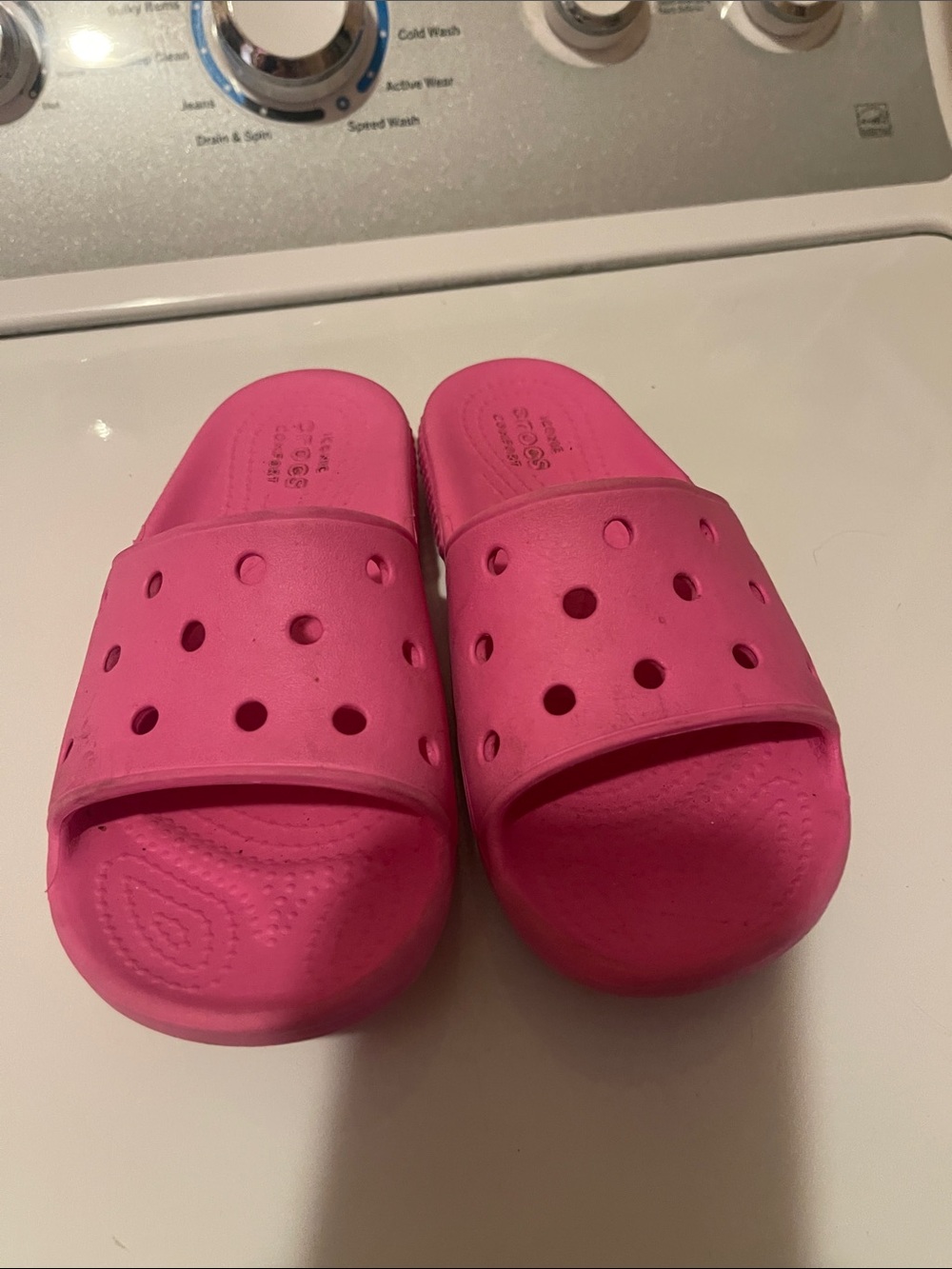 CROCS Kids Hot Pink Slide Sandals
